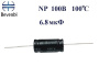 NP   6.8 uF 100V±10%  -40 +105C Low ESR неполярный электролитический конденсатор  10*19