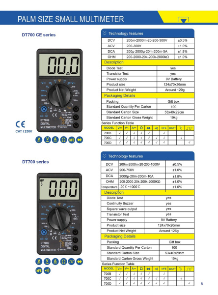 DT-700D Мультиметр  S-line