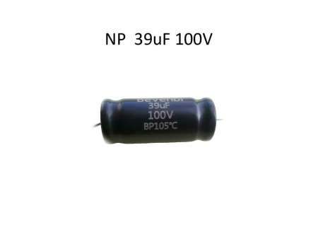 NP   39 uF 100V±10%  -40 +105C Low ESR неполярный электролитический конденсатор  13*26