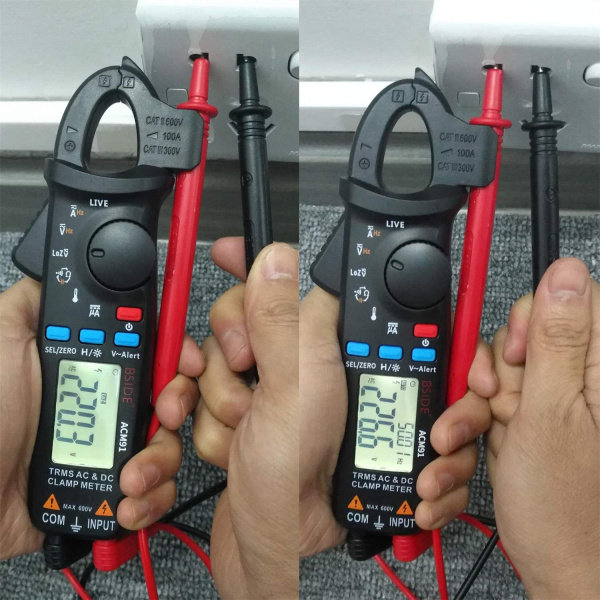 AC-DC токовые клещи мультиметр