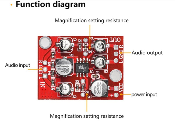 Preamp AD828 DC12V плата предварительного усилителя