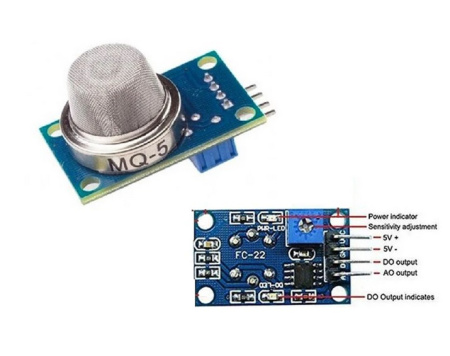 MQ5 модуль датчика горючих газов метан, LPG, пропан  KZY3330-1