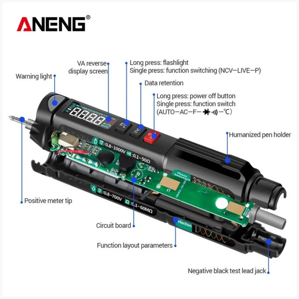 A3008 тестер мультиметр цифровой 6000 TRMS