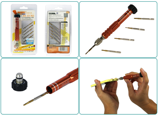 Прецизионная отвертка с 5 битами только   самыми нужными для ремонта телефонов и планшетов Apple and Sony