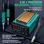 YIHUA853AAA-II паяльная станция 3 в 1: паяльник C210+термофен+сепаратор дисплеев, ESD
