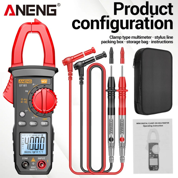 ANENG ST181 Токоизмерительные клещи 4000 ANENG ST181 Токоизмерительные клещи 4000