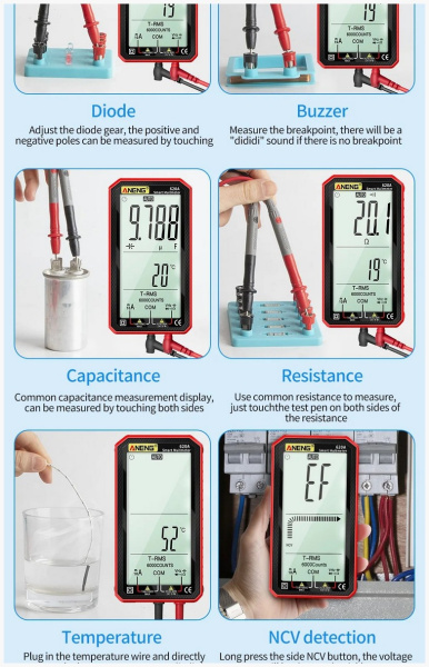 ANENG 620A мультиметр цифровой автомат