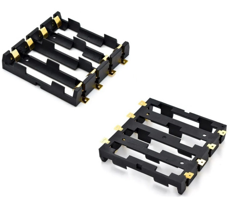 HB4S-SMD держатель 4 аккумуляторов 18650 на плату (FUT-18650-03)