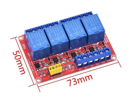 4CH 12V модуль реле с опторазвязкой для Ардуино