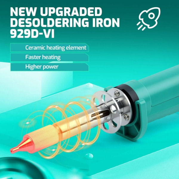 YIHUA929D-VI 80W Демонтажный паяльник