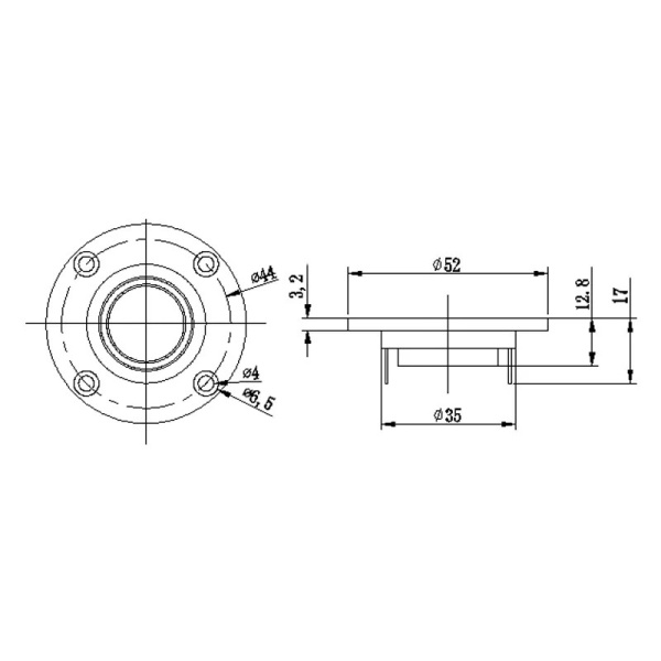 52Y04-J21ND12 Динамик ВЧ купольный шелк 10Вт.