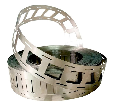 Никелевая лента 0,15*27мм 2-х рядная, под холдер, для сборки АКБ, рулон 10м (Nickel Strip 2P)