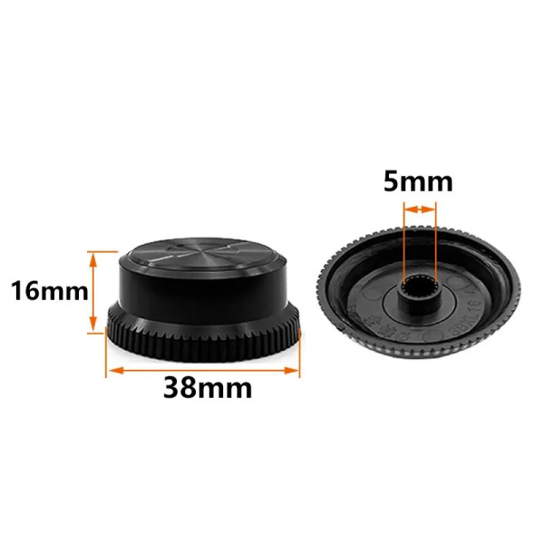 CK 3816B Ручка регулировки черная пластик CK 3816B Ручка регулировки черная пластик